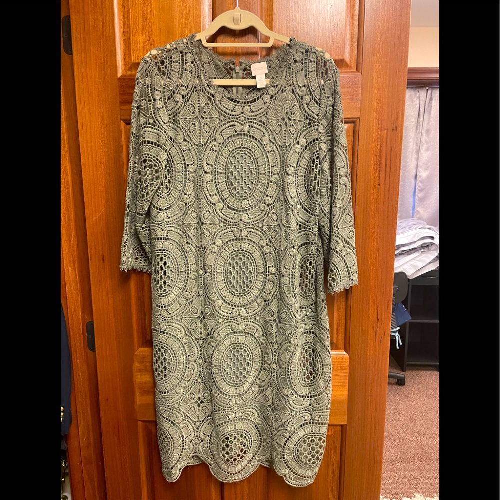 Chicos lined lacy dress, size 3 (16).